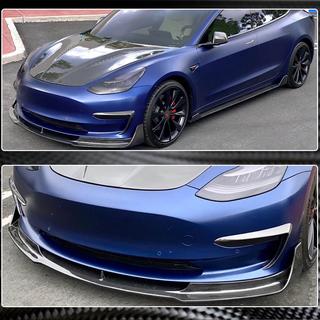 Voorbumper lip Lip V3 (2017-2023, carbon) Tesla Model 3 2017– foto 3