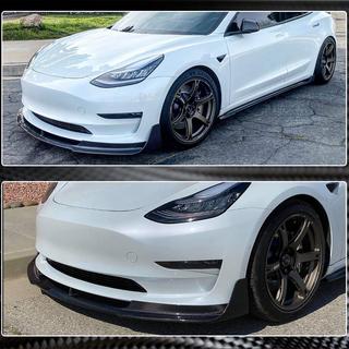 Voorbumper lip Lip V3 (2017-2023, carbon) Tesla Model 3 2017– foto 4