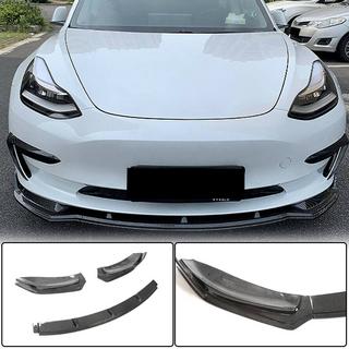 Frontlip voor voorbumper Lip V5 (2017-2023, Carbon) Tesla Model 3 2017– foto 1