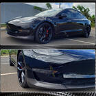 Tesla Model 3 2017– Frontbumper lip Lip V7 (2017-2023, carbon) foto 7