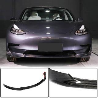 Frontbumper lip Lip V7 (2017-2023, carbon) Tesla Model 3 2017– foto 1