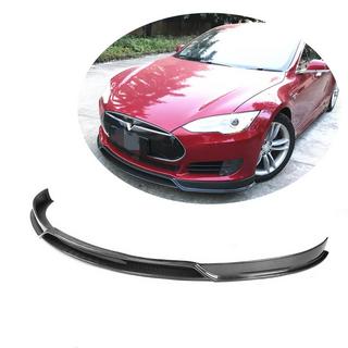 Voorbumper frontlip Lip V2 (2012-2016, Carbon) Tesla Model S 2012– foto 1