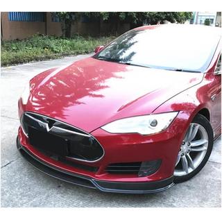 Voorbumper frontlip Lip V2 (2012-2016, Carbon) Tesla Model S 2012– foto 2