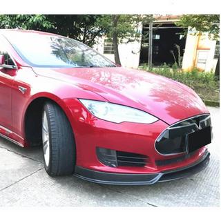 Voorbumper frontlip Lip V2 (2012-2016, Carbon) Tesla Model S 2012– foto 3