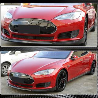 Frontsplitter voorbumper Lip V1 (2012-2016, Carbon) Tesla Model S 2012– foto 2