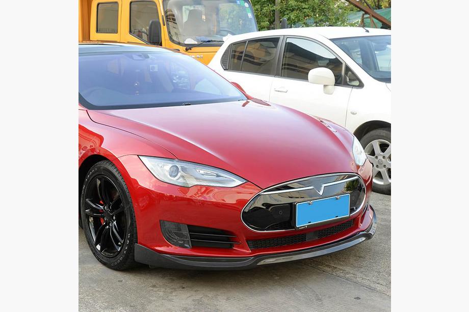 Tesla Model S 2012– Frontsplitter voorbumper Lip V1 (2012-2016, Carbon) Image