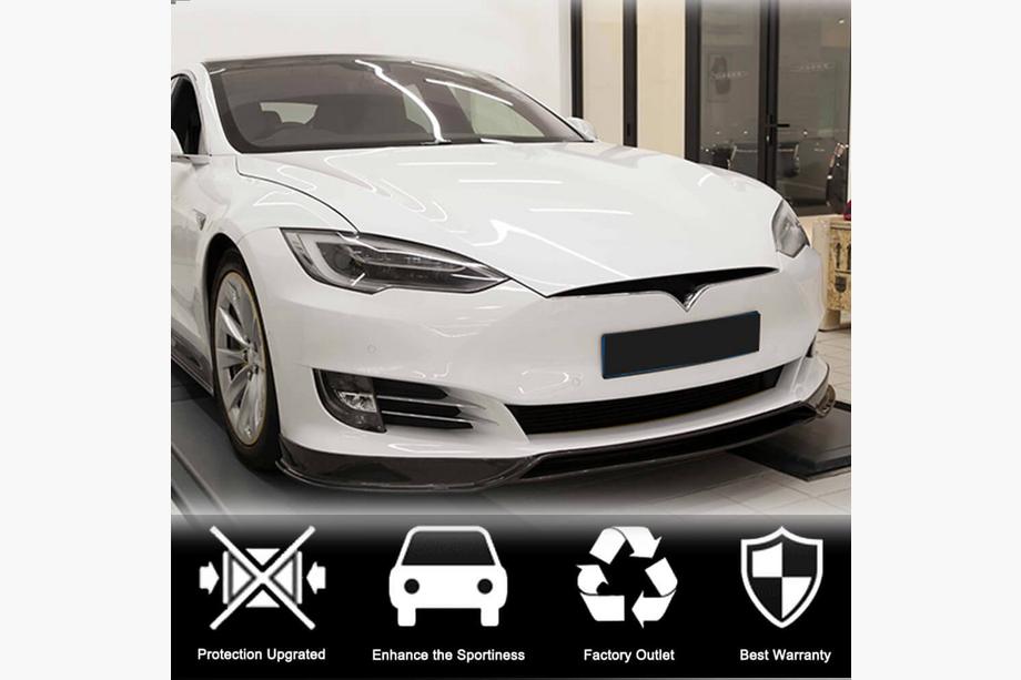 Tesla Model S 2012– Front bumper lip (2016-2021, Carbon) Foto 2