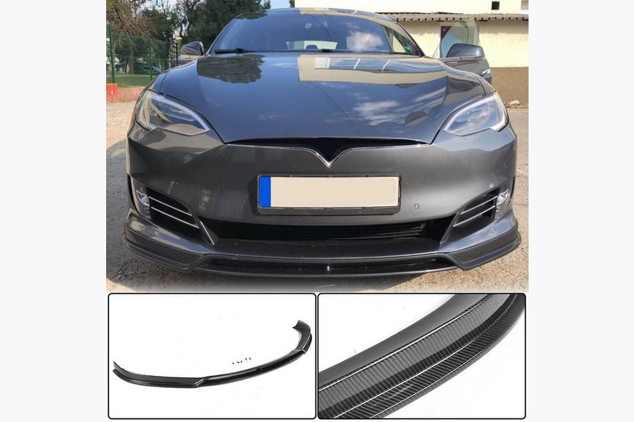 Tesla Model S 2012– Frontbumper lip spoiler Carbon V2 (2016-2020) Image