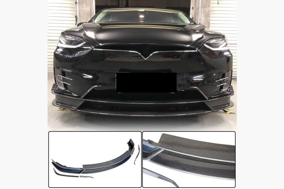 Tesla Model X 2015– Voorbumper lipspoiler Lip (2015-2021, Carbon) Image