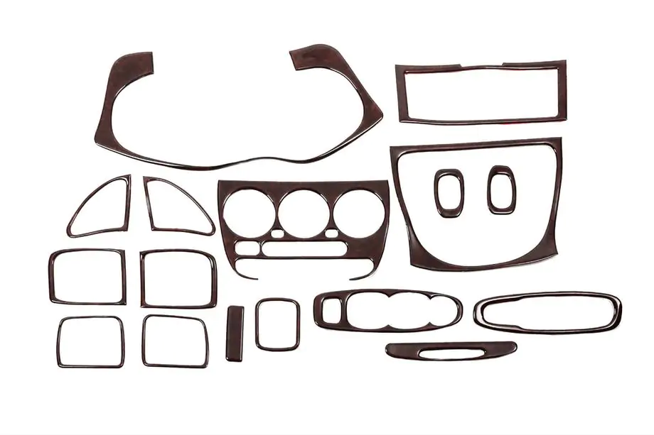 Hyundai Accent 2000–2006 Dashboard sierlijsten in houtlook Image