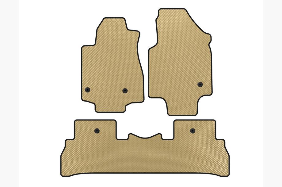 Honda Pilot 2008–2015 EVA automatten voor interieur (2008-2012, 7-zits, Beige) Image