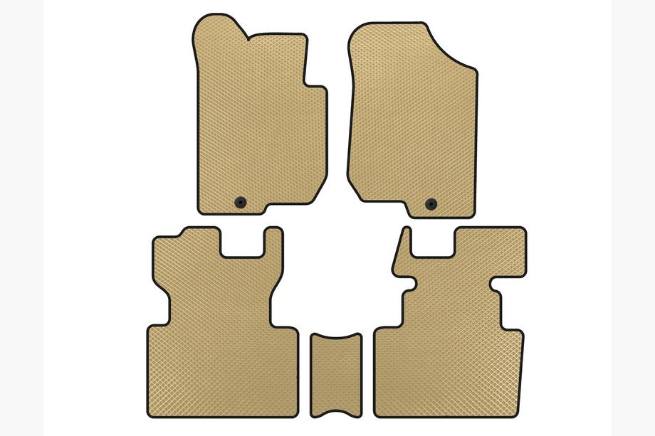 Kia Carens 1999–2012 EVA automatten (2006-2012, 2 rijen, 7-zits, beige) Foto 1