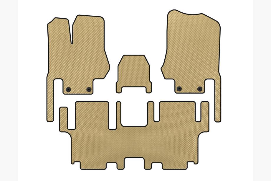 Nissan Quest 2011–2017 EVA vloermatten (2 rijen, 7-zits, beige) Image