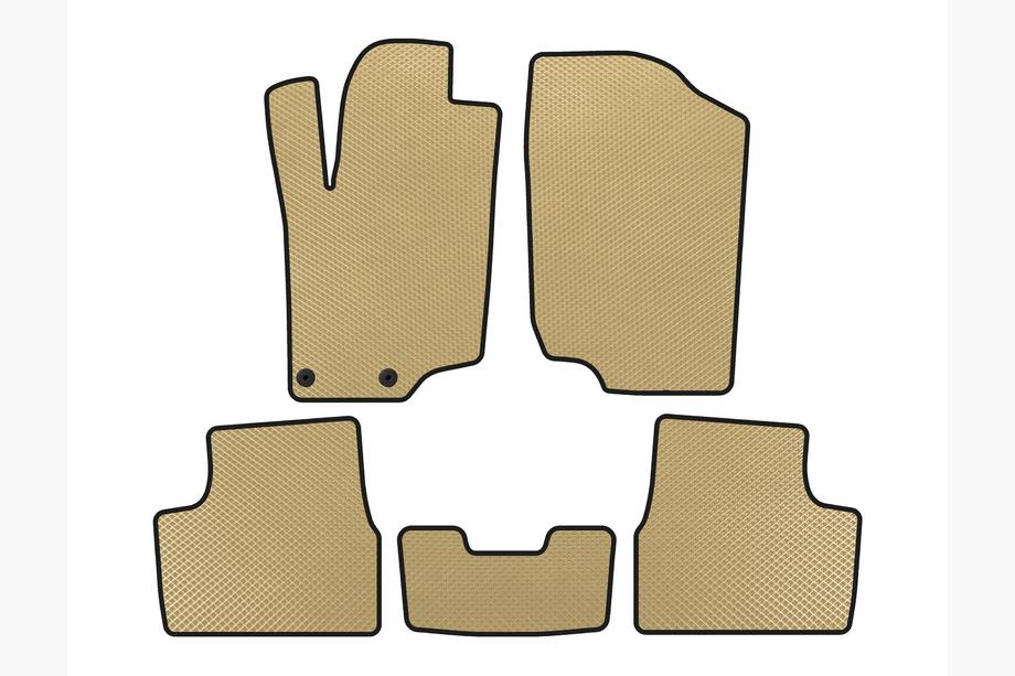 Peugeot 207 2006–2014 EVA automatten (HB, 5-deurs, beige) Image