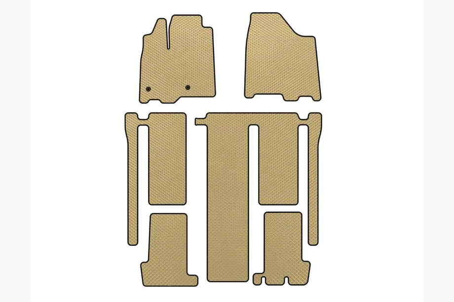 Toyota Sienna 2010–2020 EVA automatten (3 rijen, beige) Image