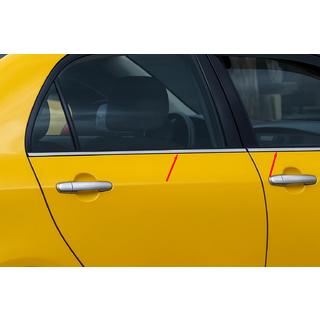 Buitenste raamlijsten (set 4 stuks, RVS) Toyota Corolla 2002–2007 foto 1