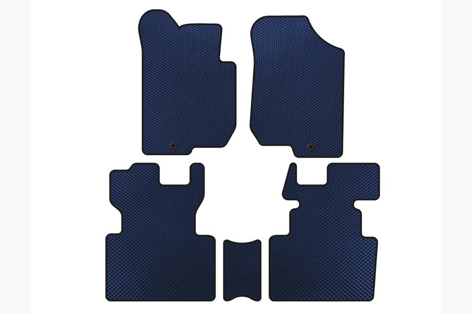 Kia Carens 1999–2012 EVA vloermatten interieur (2006-2012, 2 rijen, 7-zits, blauw) Image