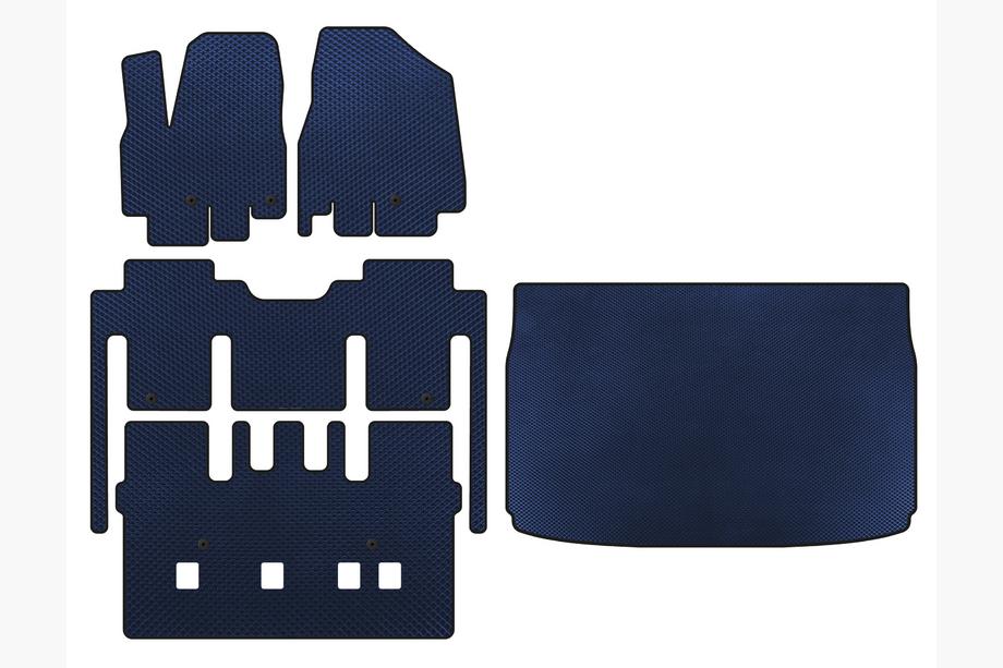 Kia Sedona 2014–2020 EVA automattenset (volledige interieurset, 8-zits, blauw) Image
