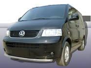 Volkswagen T5 Multivan 2003–2010 Enkele RVS voorbescherming 60 mm foto 2