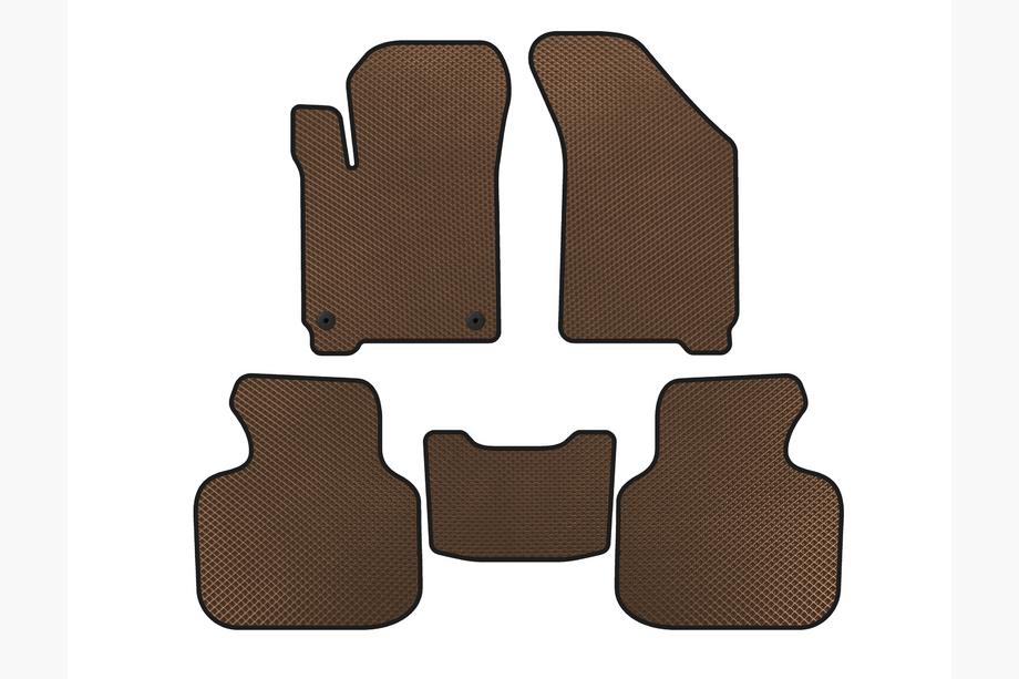 Dodge Journey 2008–2020 EVA vloermattenset (2011-2020, 7-zits, Bruin) Image