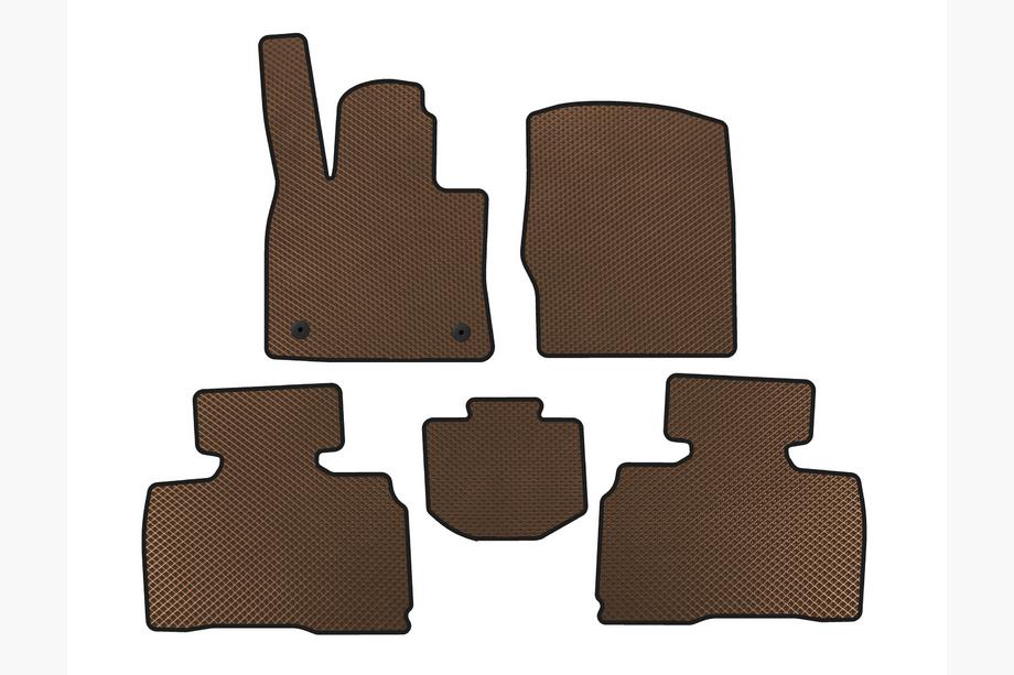 Ford Explorer 2019– EVA automatten (2 rijen, 7-zits, bruin) Image