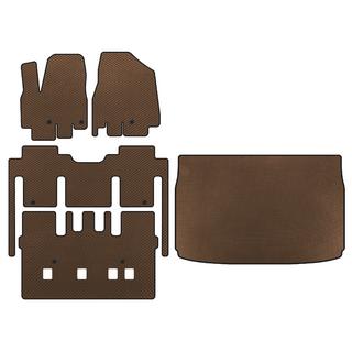 EVA automatten (complete set interieur, 8-zits, bruin) Kia Sedona 2014–2020