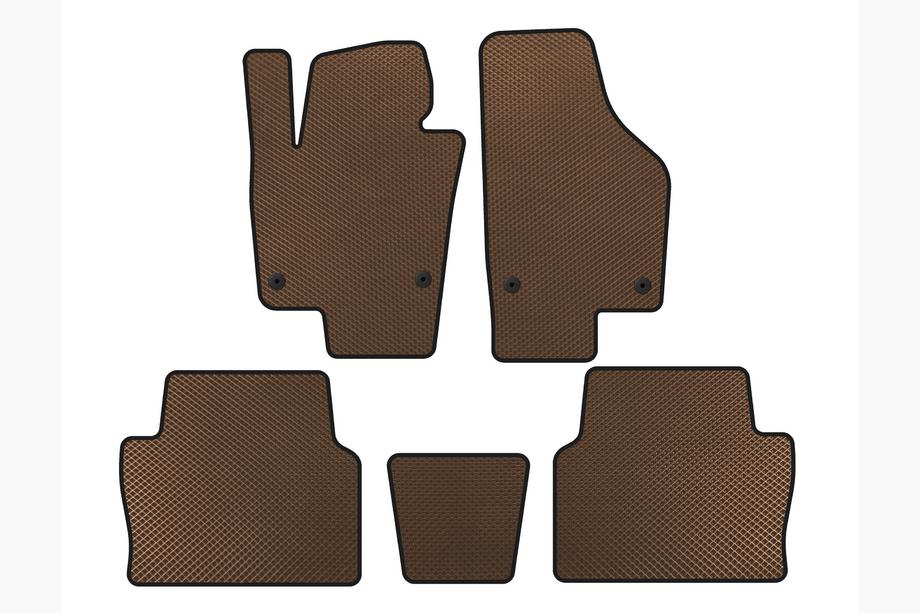Seat Alhambra 2010– EVA automatten voor het interieur (2 rijen, bruin) Image