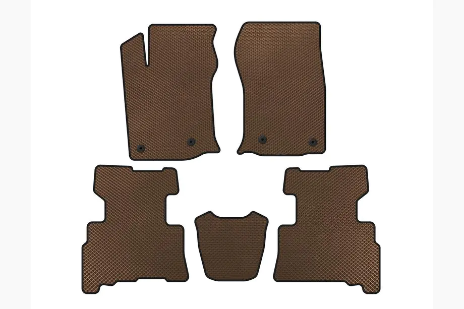 Toyota 4Runner 2009–2024 EVA automatten voor interieur (2 rijen, 2014-2024, 7-zitter, bruin) Image
