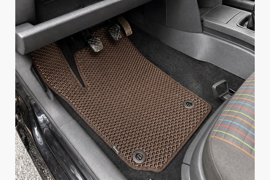 Volkswagen Polo 2001–2009 EVA automatten (HB, 3/5-deurs, bruin) Image