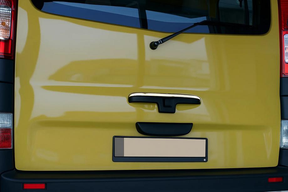 Renault Trafic 2001–2015 Chromen sierstrip voor achterste handgreep (boven, RVS) Image
