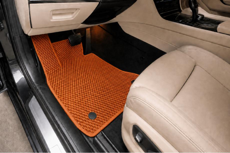 BMW 7 Serie F01/F02 2008–2015 EVA vloermatten (voor F01, oranje) Foto 1