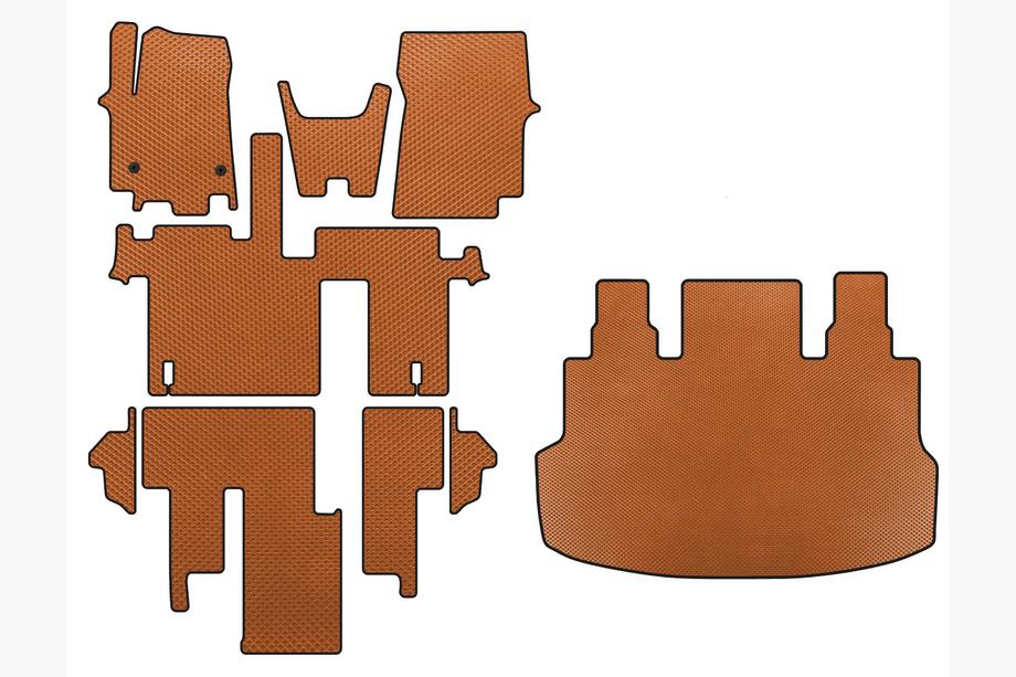 Hyundai Staria 2021– EVA automatten (complete interieurset, 1+1,5/9-zits, oranje) Image