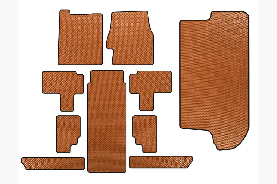 Kia Carnival 2002–2013 EVA automatten (volledige set interieur, oranje) Image