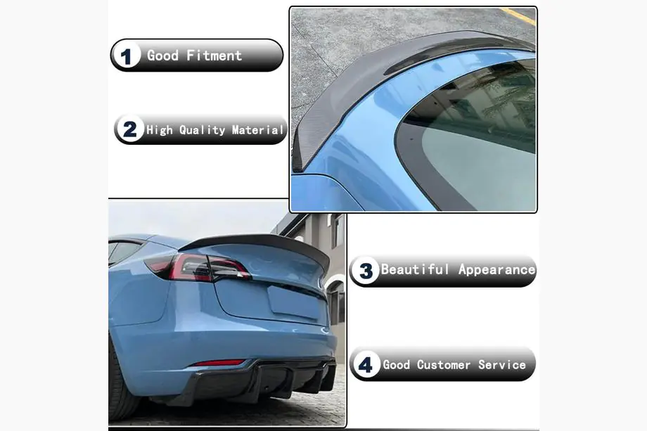 Tesla Model Y 2020– Spoiler V2 (2020-2025, carbon) Foto 2