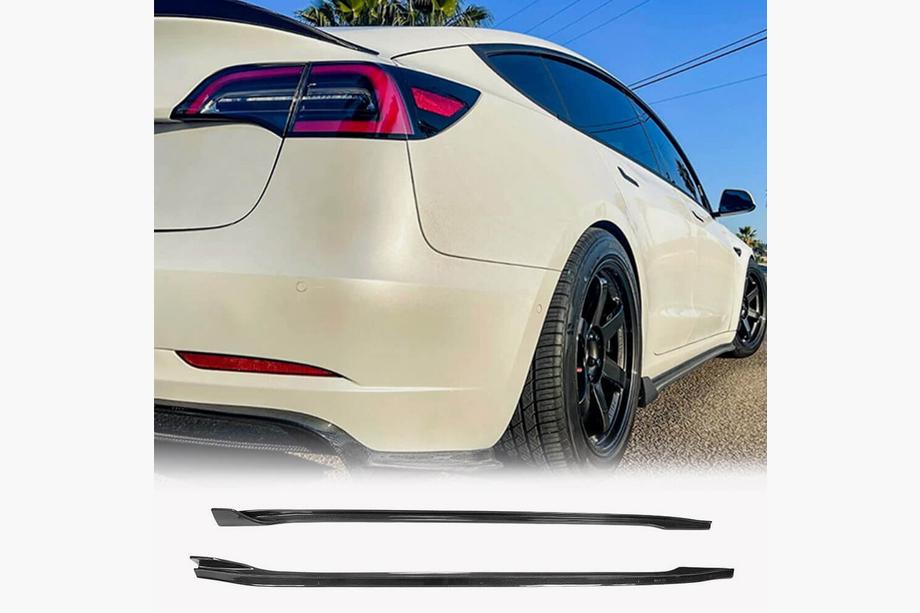 Tesla Model 3 2017– Dorpelpanelen V2 (2017-2023, Carbon) Image