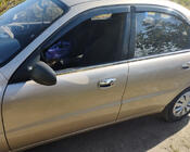 Chevrolet Lanos 1998–2017 Raamomlijsting (4-delig, RVS) foto 2