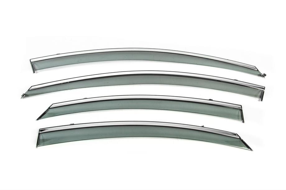 Hyundai Sonata YF 2010–2014 Windschermen met chromen sierlijst Niken Luxury (4 stuks) Image
