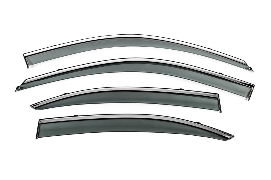 Hyundai Elantra (XD) 2000–2011 Windschermen met chromen sierlijst Niken Luxury (4 stuks) Image