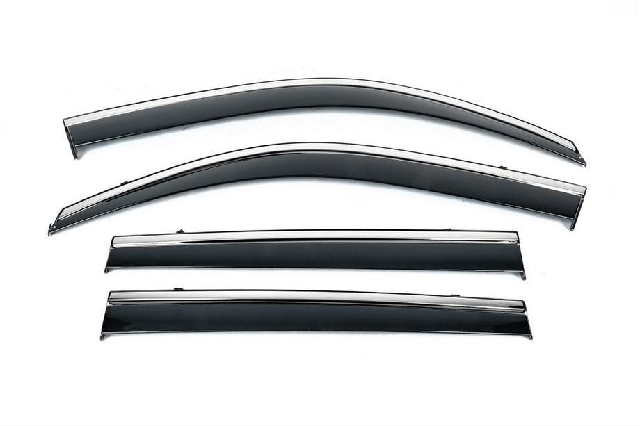 Lexus CT200H 2011–2022 Windschermen met chromen sierlijst Niken Luxury (4 stuks) Image
