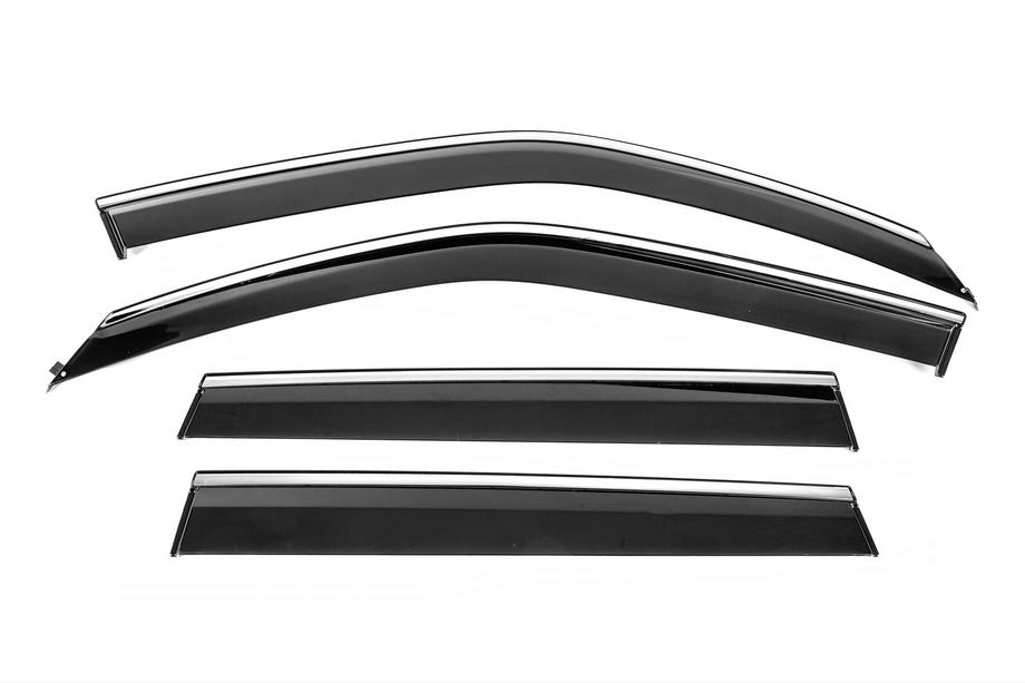 Subaru Forester 2008–2013 Windschermen met chromen sierlijst Niken Luxury (4 stuks) Foto 1