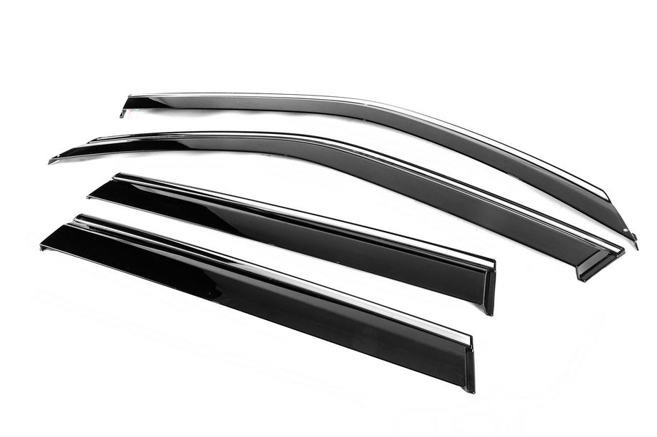 Subaru Forester 2008–2013 Windschermen met chromen sierlijst Niken Luxury (4 stuks) Foto 2