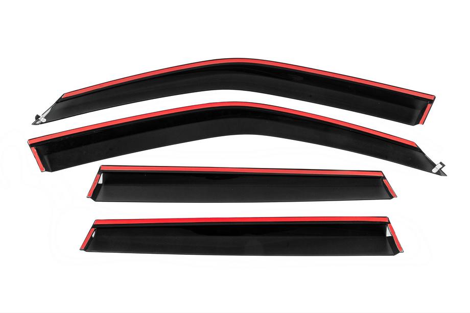 Subaru Forester 2008–2013 Windschermen met chromen sierlijst Niken Luxury (4 stuks) Foto 4
