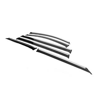 Raamwindschermen met chromen sierlijst Niken Luxury (6 stuks) Toyota Sienna 2010–2020 foto 2