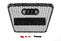 Audi A6 C6 2004–2011 RS-stijl frontgrille (grijs met chroom) foto 4