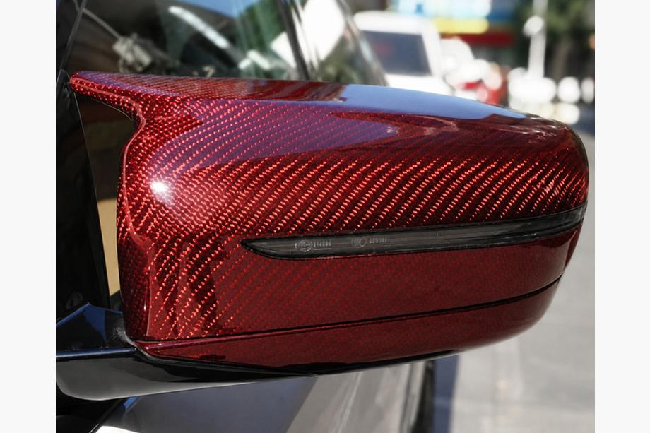 BMW 3 Serie G20/G21 2018– Spiegelkappen M-Look (rood carbon) Image