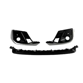 Mistlampgrilles met ondergrille voorbumper S-Style (2022+, 2+1 stuks, zwart)