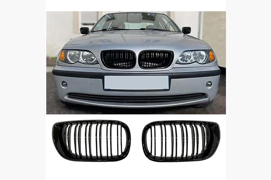 BMW 3 Serie E46 1998–2006 Nierroosters M-Look DPT (2001-2005, hoogglans zwart) Foto 3