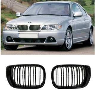 M-Look DPT nierroosters (voor Coupe 2003-2006, hoogglans zwart) BMW 3 Serie E46 1998–2006 foto 3