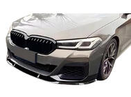 BMW 5 Serie G30/G31 2017–2023 Voorbumper lip DPT Lip V2 (voor M-Performance 2020-2024, hoogglans zwart) foto 1