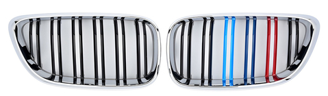 BMW 2-serie F22/F23 2014–2021 Nierenroosters M-Look (M-Color met chromen rand) foto 2